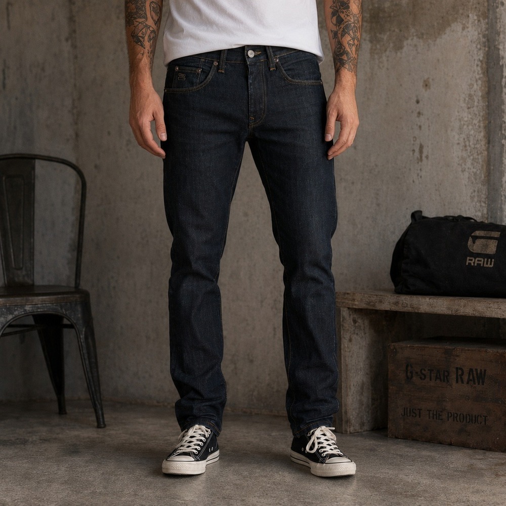 G-Star Raw 3301 Mens Straight Slim Denim Jeans Sz 28x29 Button Fly Streetwear